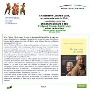 "Se souvenir ensemble", Evelyn et Claude Askolovitch